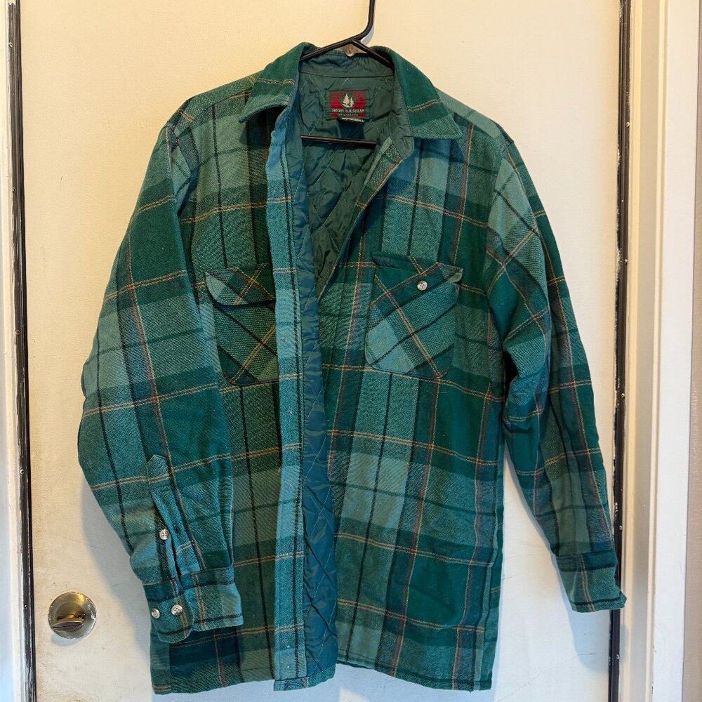 High Sierra Flannel Shacket Men’s Medium Plaid Quilted (CLO)